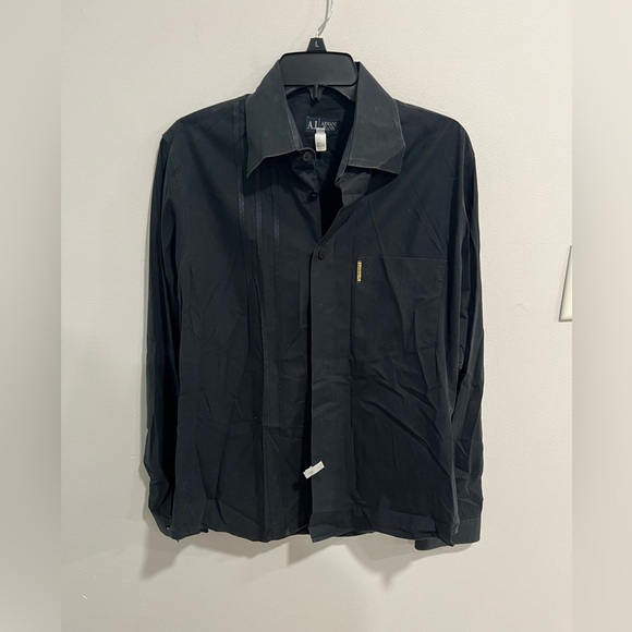 Armani Jeans Men’s Black Shirt Button Up Shirt - Picture 1 of 6